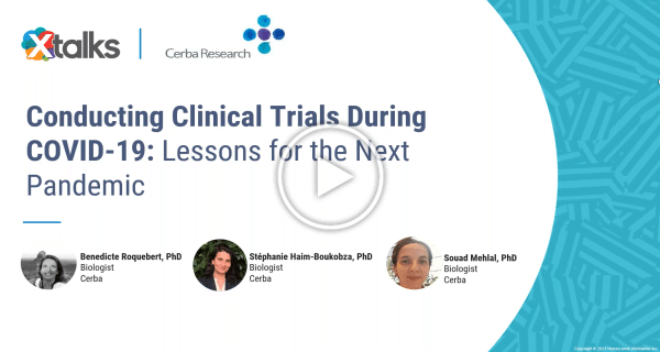 Cerba Research - Webinar - Conducting Clinical Trials During COVID-19 Lessons for the Next Pandemic - Thumbnail play button