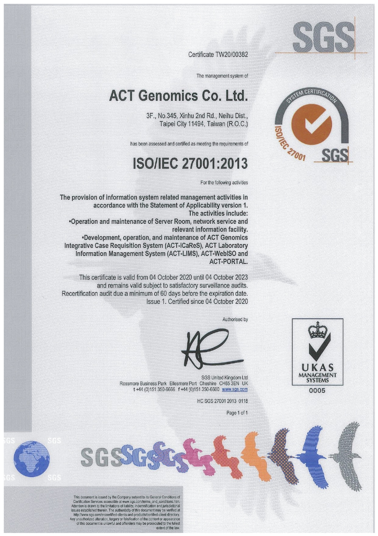 Cerba Research - Certification - ISO 27001 - CerbACT_page-0001